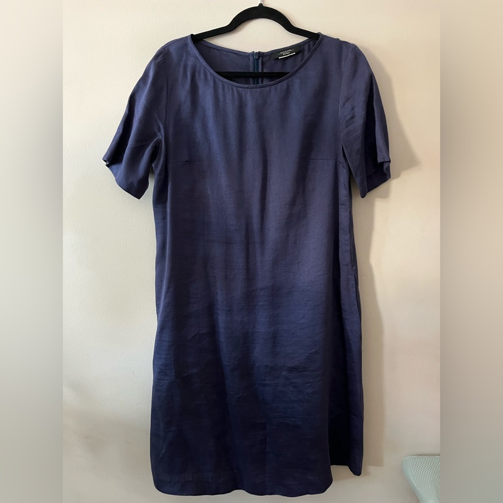 Navy silk midi dress Max Mara